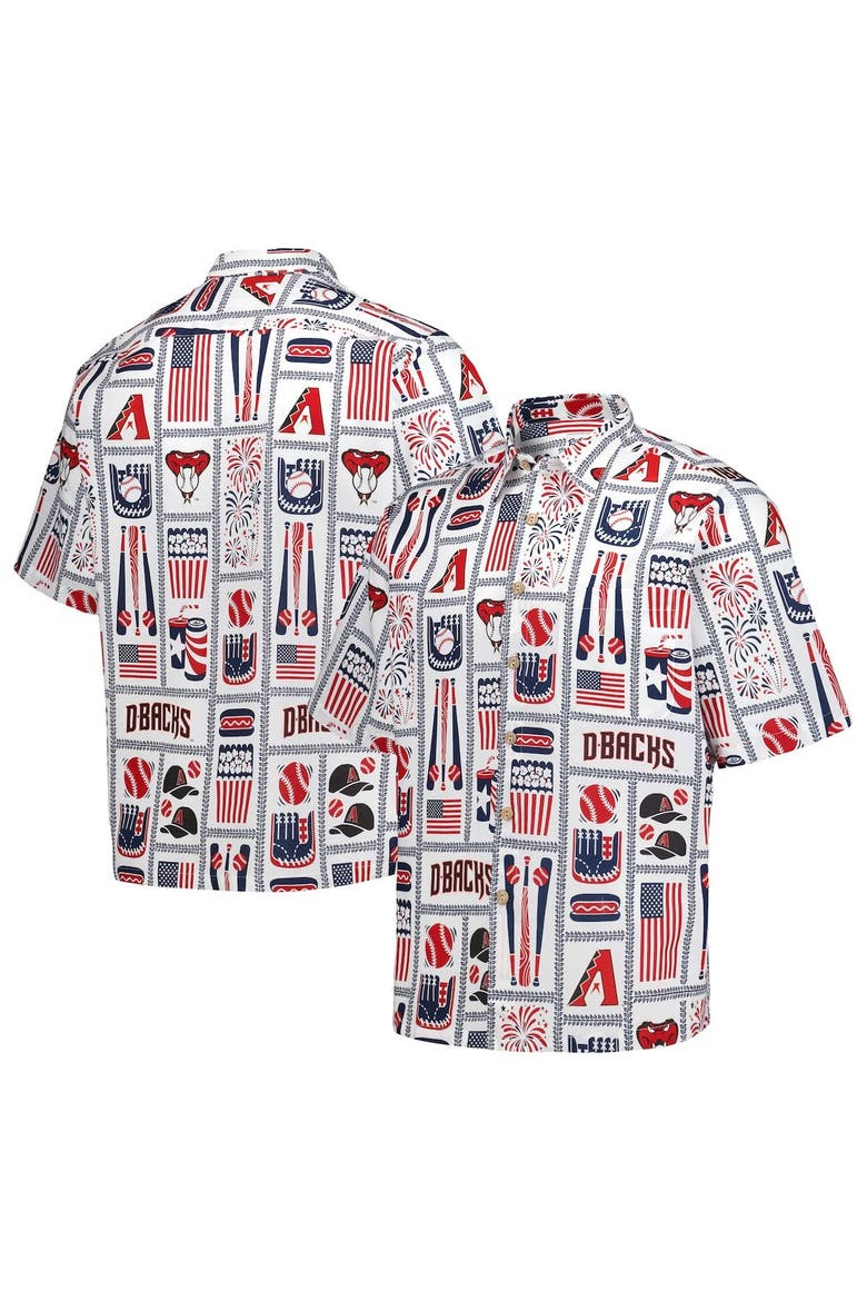Men's Reyn Spooner White Arizona Diamondbacks Americana Button-Up Shirt, Main, color, White