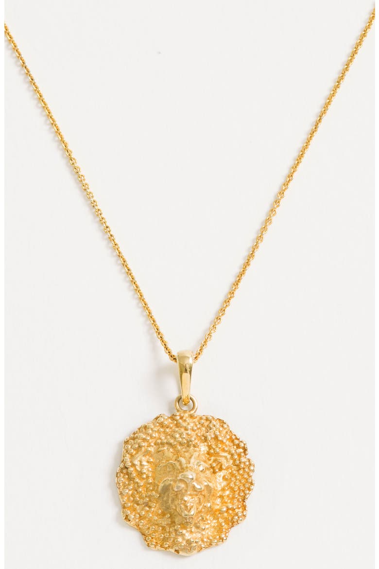 Lion Necklace, Alternate, color, Gold