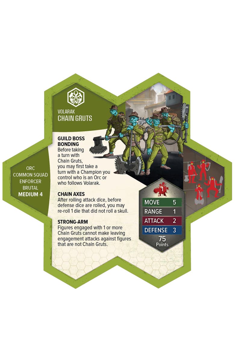 Renegade Game Studios Heroscape, Chain Gruts & Ramosaur Rider Common Army Expansion, Alternate, color, Multicolored