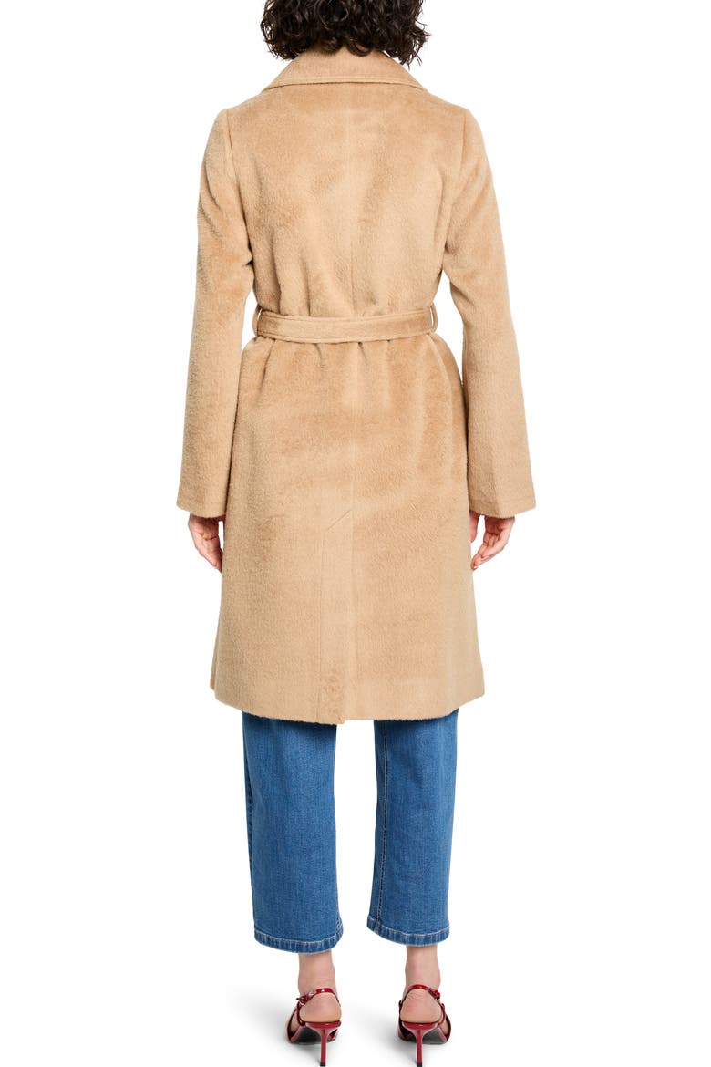 Wool Blend Belted Wrap Coat, Alternate, color, CAMEL