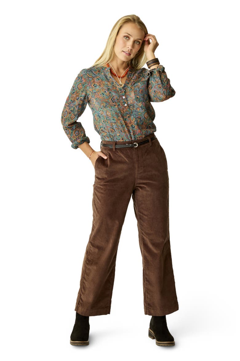 Dylan Gauze Shirt, Main, color, Bistro Floral