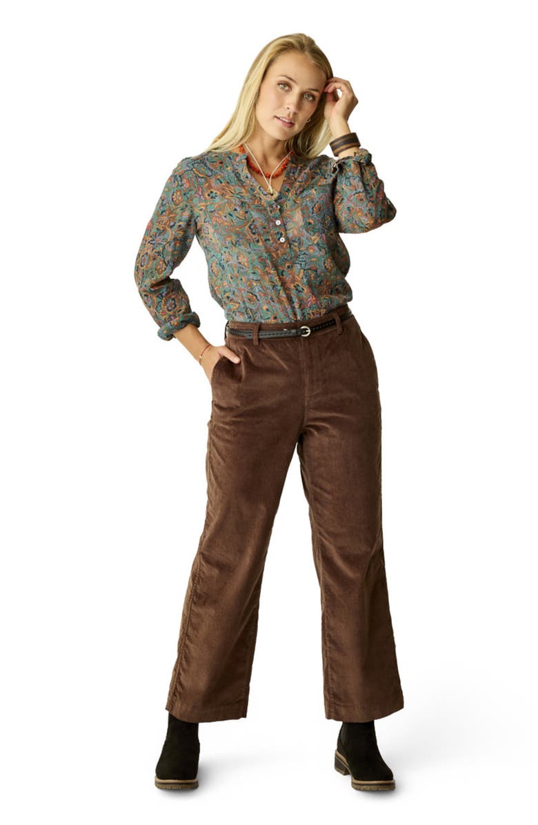 Carve Designs Dylan Gauze Shirt, Main, color, Bistro Floral