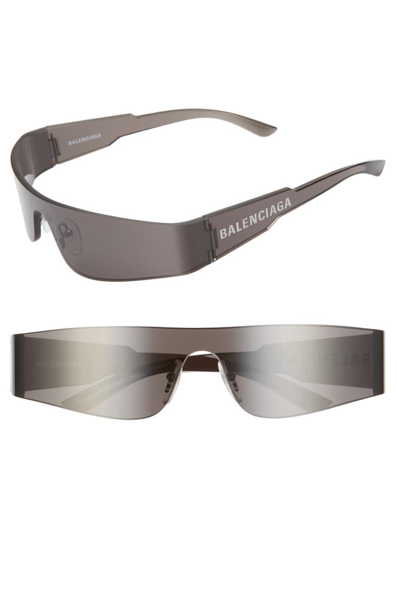 Balenciaga 99mm Shield Sunglasses, Main, color, 