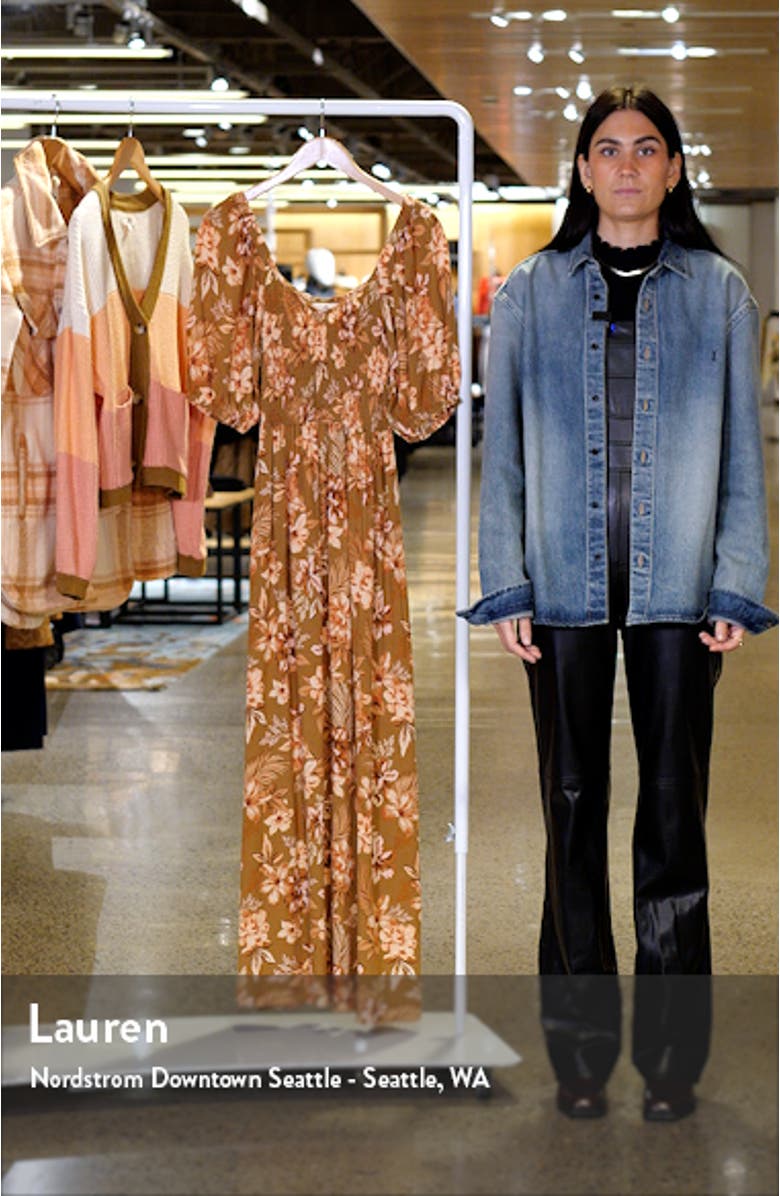 Desert Dreams Smocked Poplin Maxi Dress, sales video thumbnail