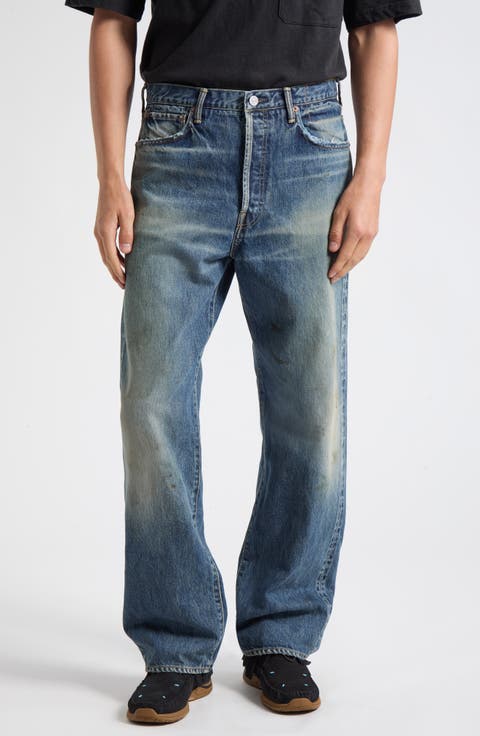 Social Sculpture 01 Distressed Wide Leg Jeans