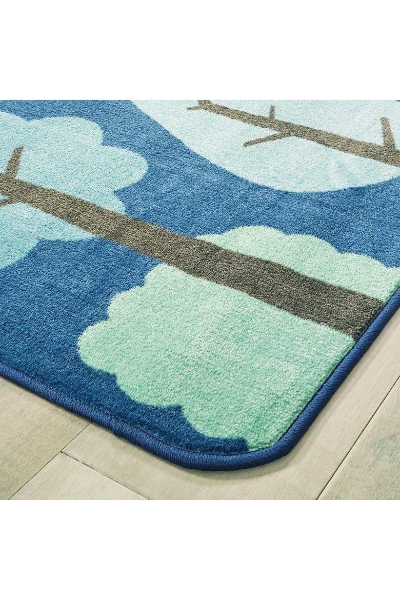 Tranquil Trees Carpets, Alternate, color, Blue