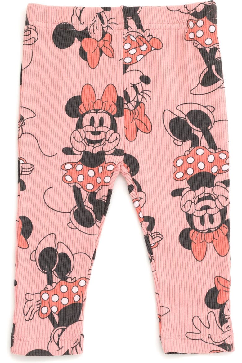 Minnie Mouse Ribbed Long Sleeve Tee and Pants Set, Alternate, color, Mellow Rose Minnie