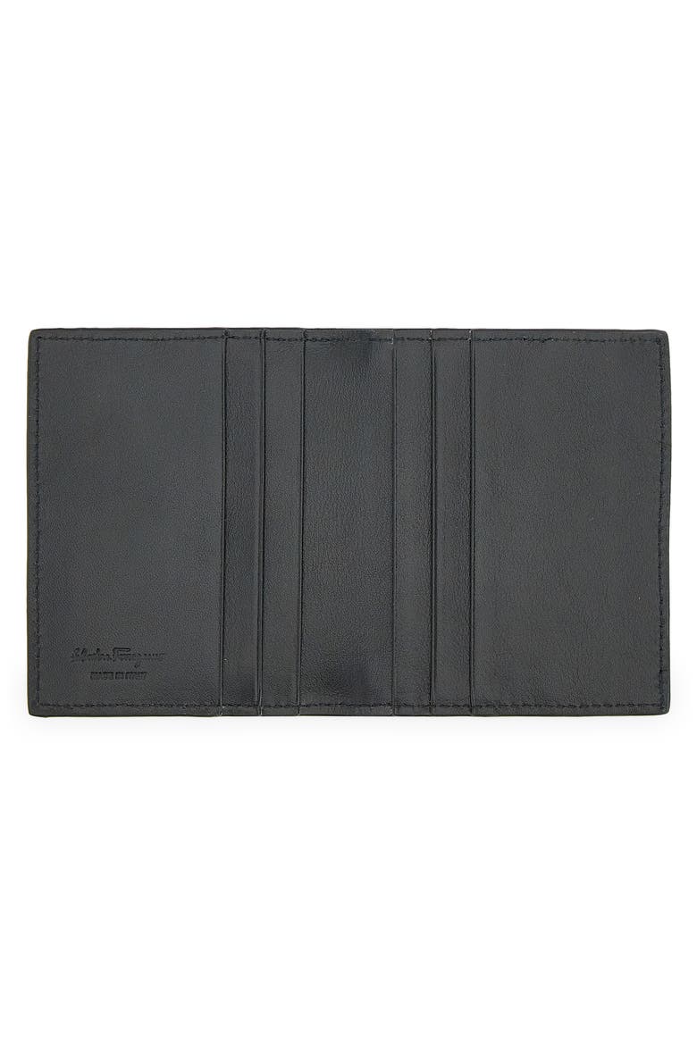 Revival Gancio Leather Card Case, Alternate, color, DEEP OCEAN NERO