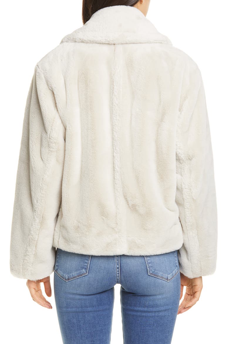 Double Breasted Plush Jacket, Alternate, color, CREAM