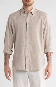 Coastaoro Linen & Cotton Blend Button-Up Shirt