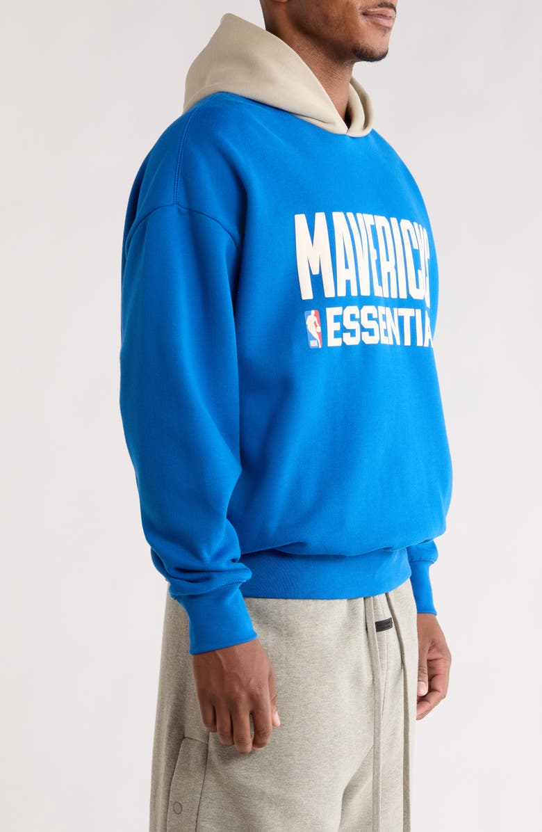 Fear of God Essentials x NBA Mavs Sports Fit Hoodie, Alternate, color, Blue/ Seal