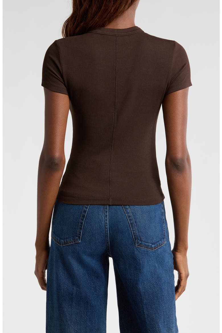 Rib Baby Tee, Alternate, color, ESPRESSO