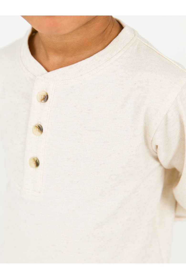 Knit Long Sleeve Henley Tee, Alternate, color, Heathered Oatmeal