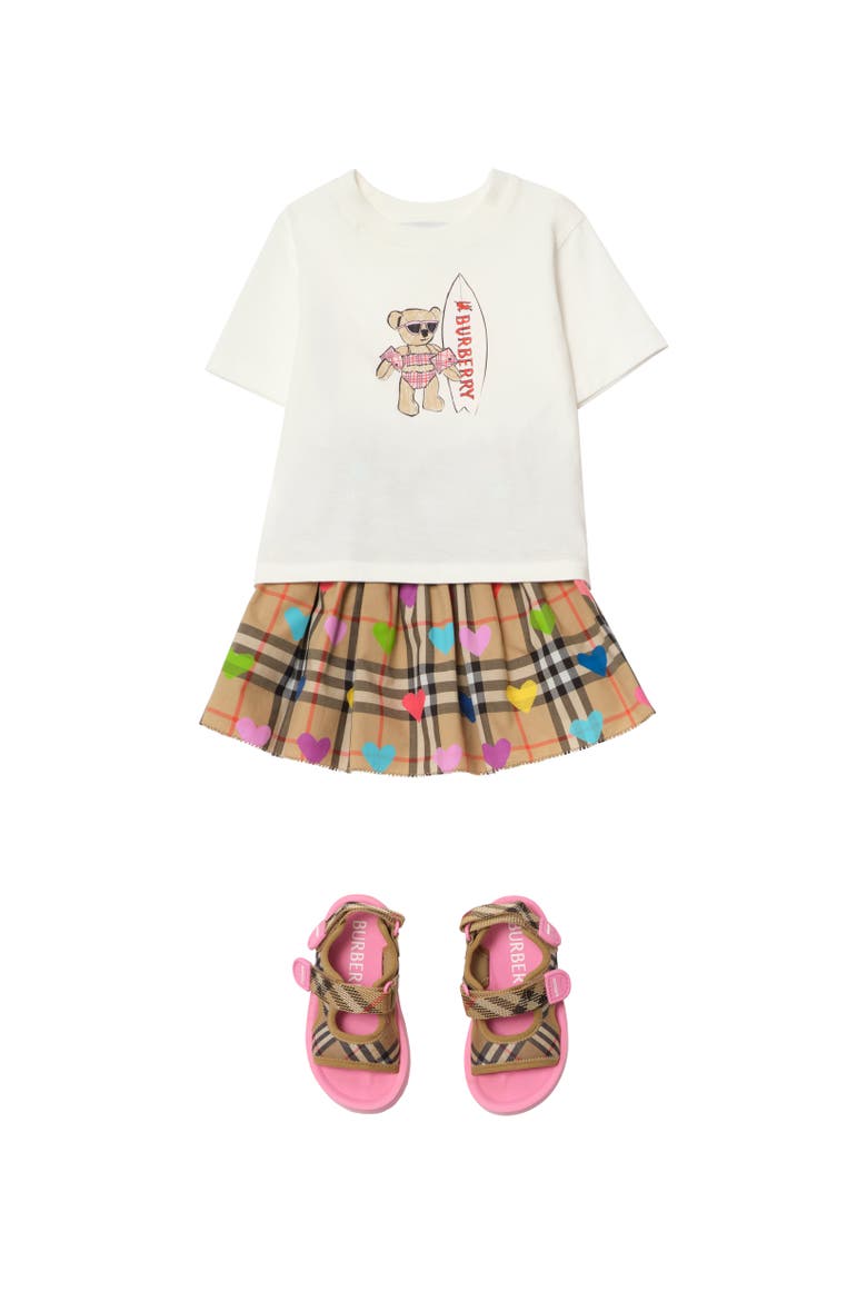 Surfer Bear Cotton T-shirt, Alternate, color, Chalk white