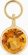 Oradina 14K Yellow Gold Vivid Single Hoop Charm