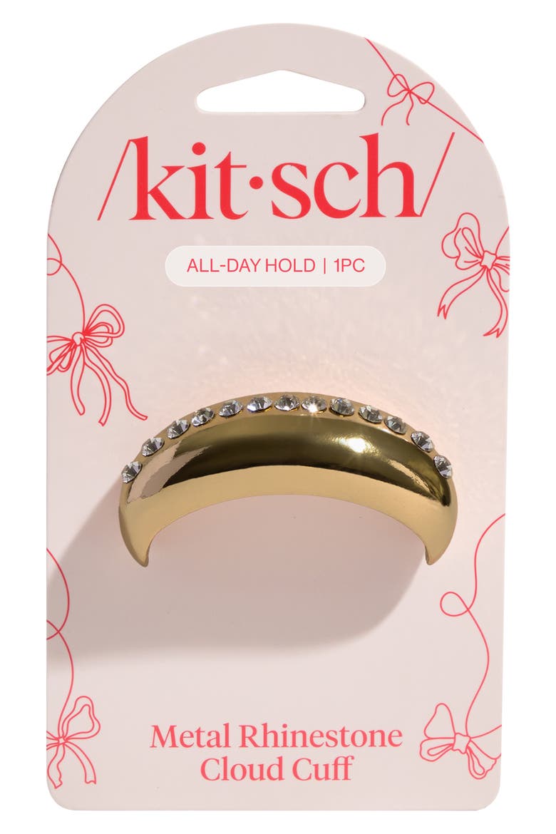 Rhinestone Cloud Cuff Hair Tie (Limited Edition), Alternate, color, GOLD