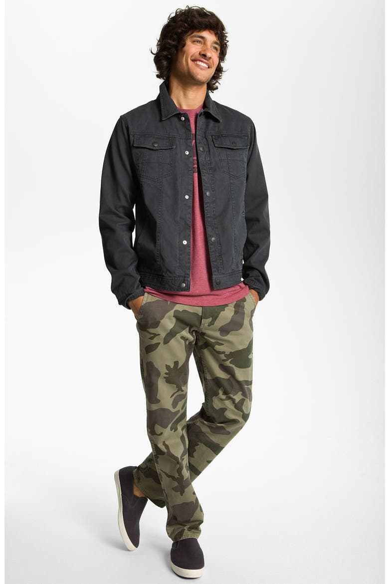 'Alpha Khaki' Slim Straight Leg Chinos, Alternate, color, GREEN CAMOUFLAGE