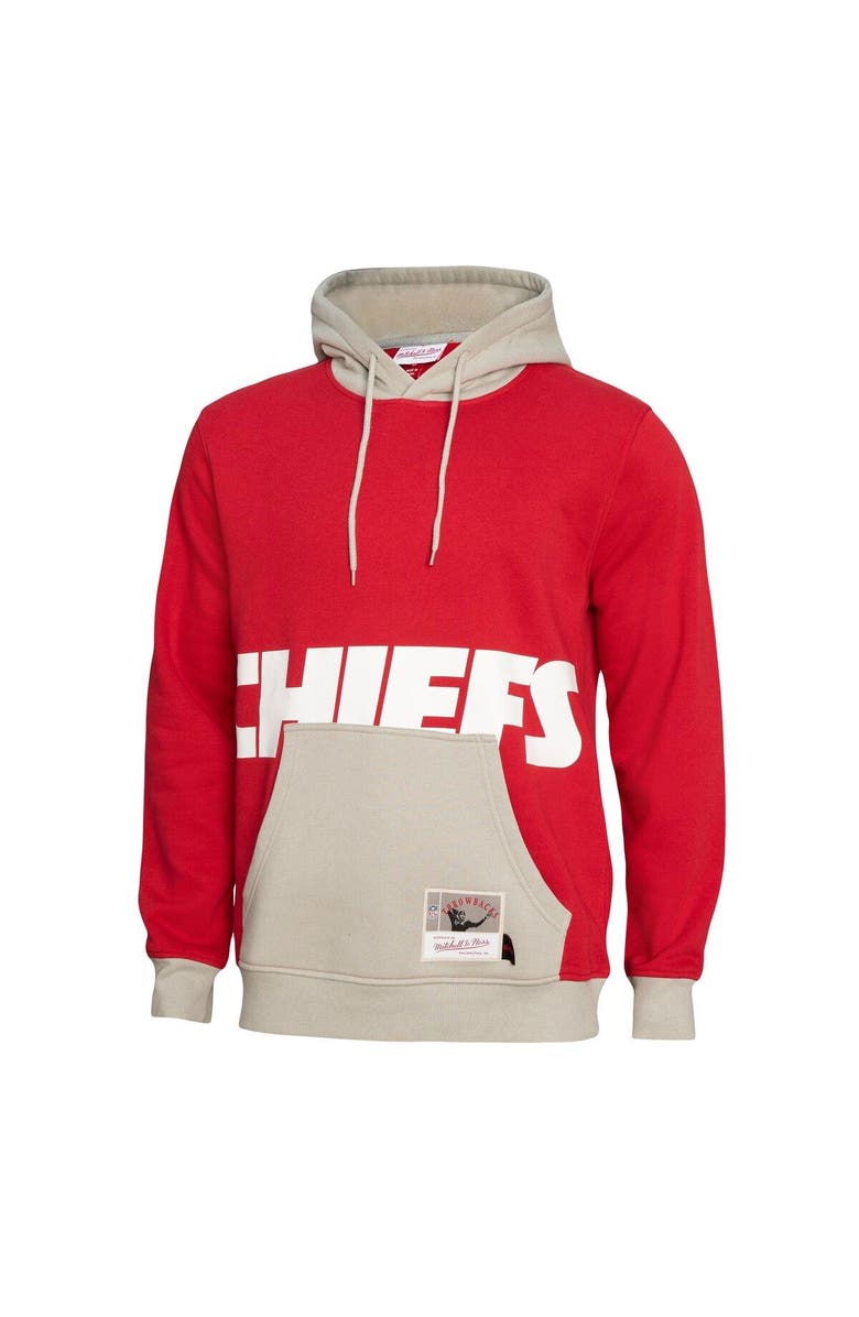 Mitchell & Ness Men's Mitchell & Ness Red Kansas City Chiefs Big Face 5.0 Pullover Hoodie, Alternate, color, 