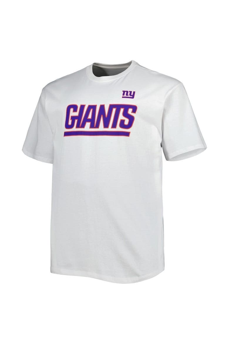 Men's Fanatics Branded White New York Giants Big & Tall Hometown Collection Hot Shot T-Shirt, Alternate, color, White