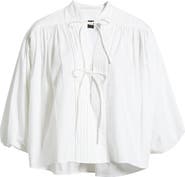 BOSS Orange Bales Tie Front Cotton T-Shirt