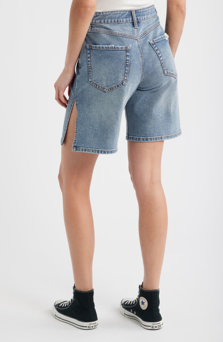 1822 Denim High Waist Mid Thigh Denim Shorts, Alternate, color, Olly