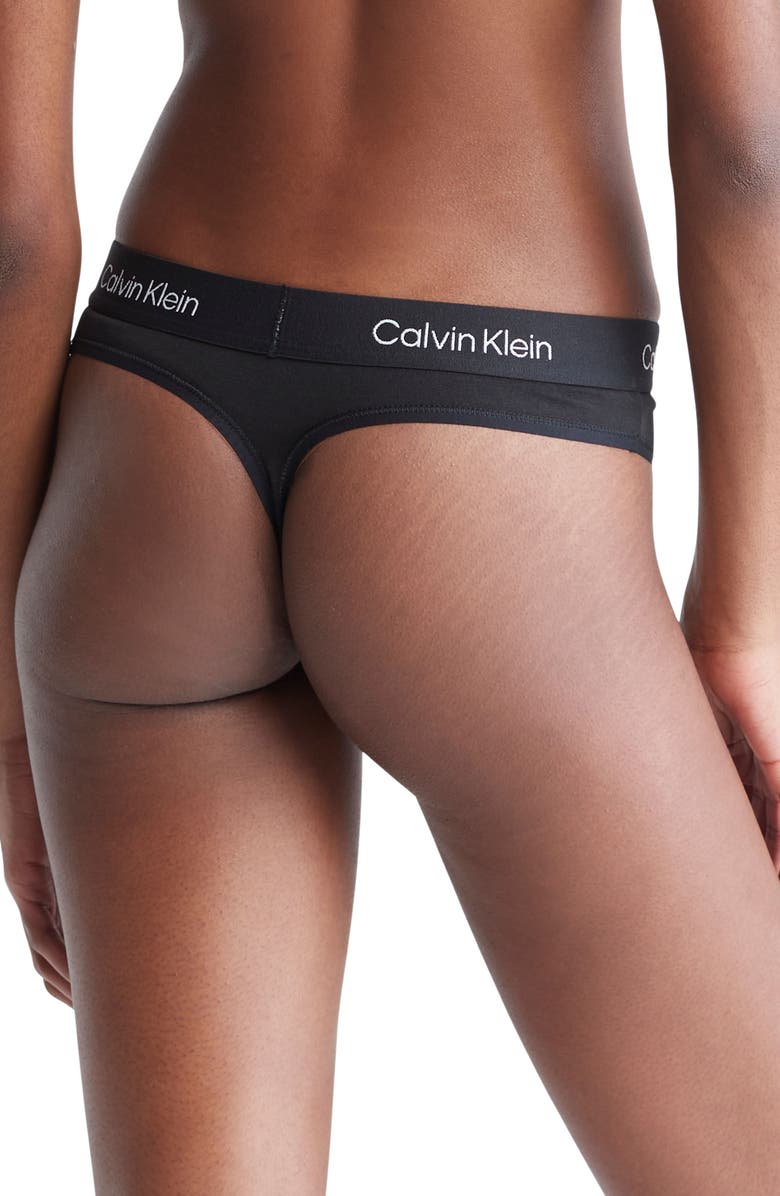 Calvin Klein 1996 Stretch Cotton Modern Thong, Alternate, color, 