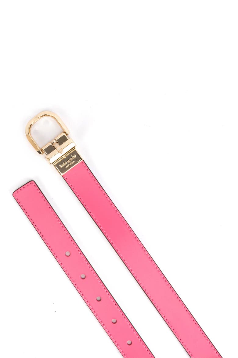 reversible leather blend belt, Alternate, color, PINK CLOUD
