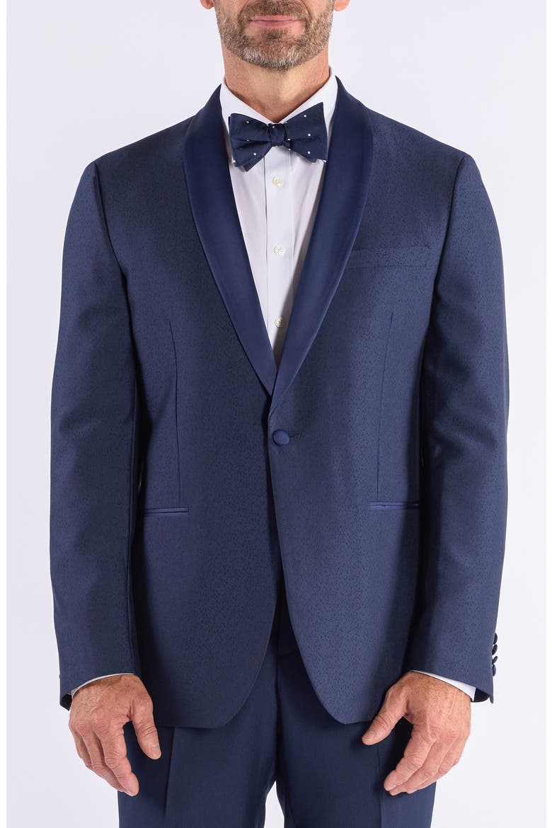 Jacquard Evening Jacket, Main, color, NAVY