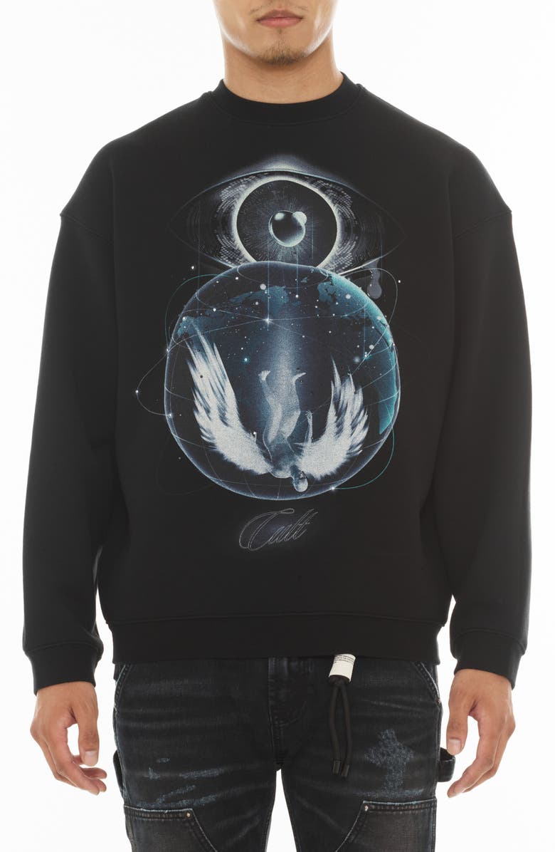 Cult of Individuality Cotton Fleece Graphic Sweatshirt, Main, color, Teardrop