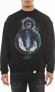 Cult of Individuality Cotton Fleece Graphic Sweatshirt