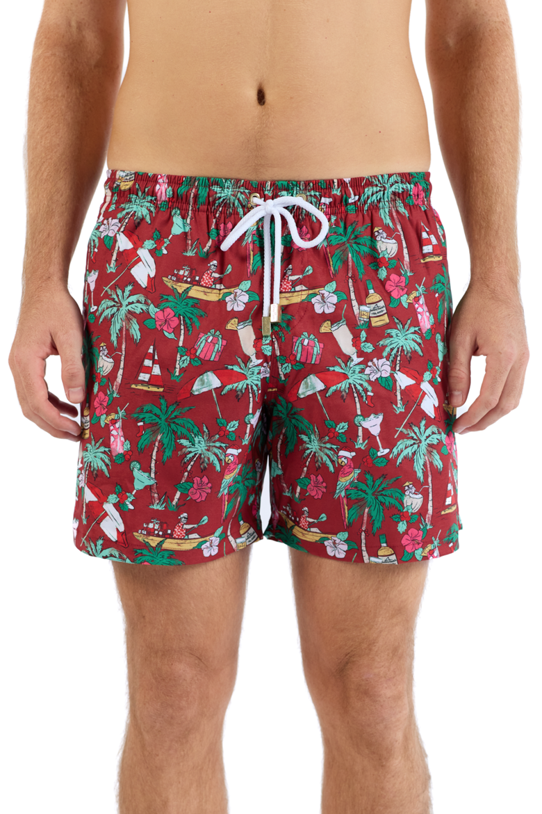 Margaritaville by Kenny Flowers - The Christmas Island Swim Trunks, Main, color, Red