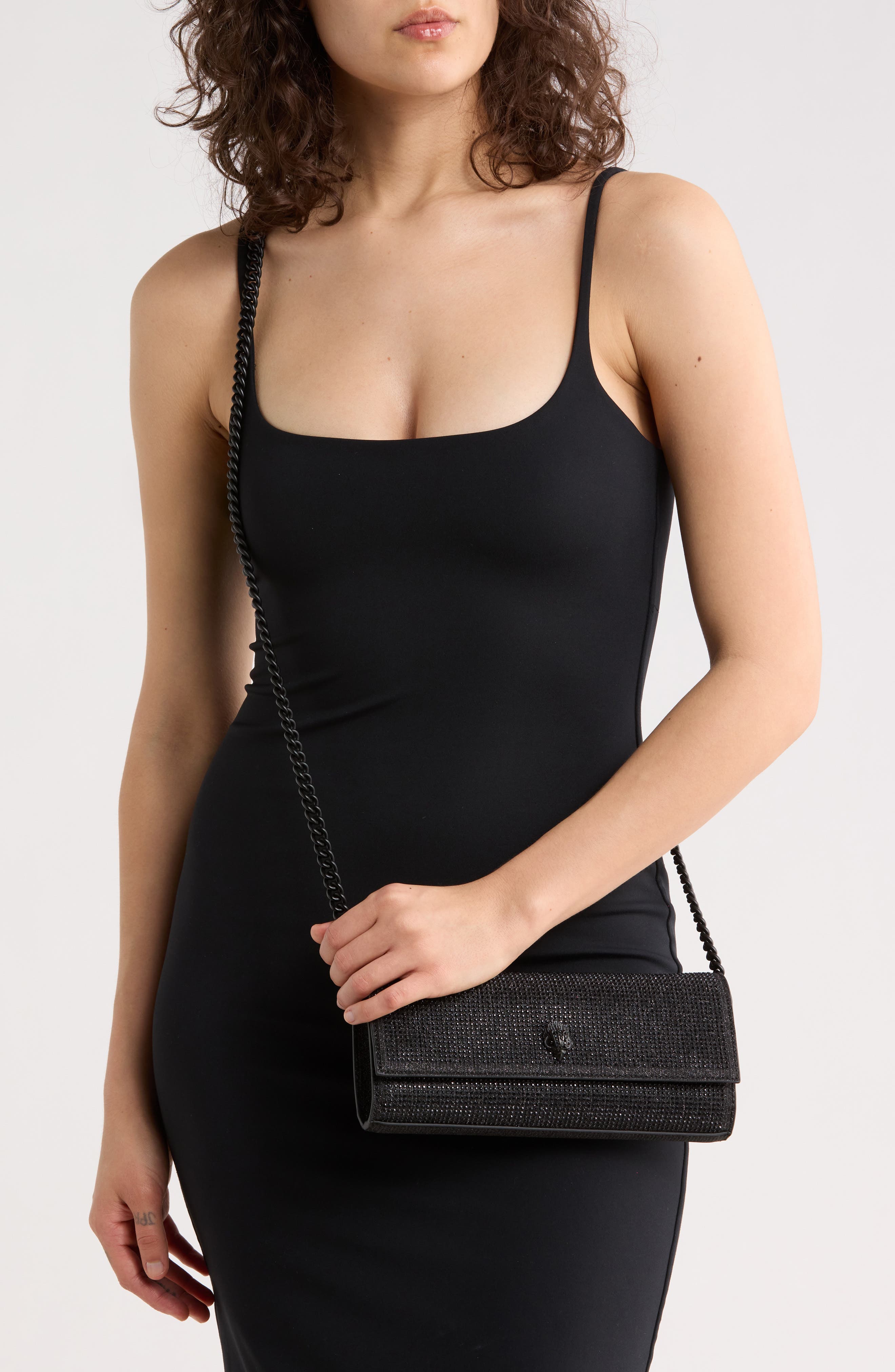 Kurt Geiger London Elongated Clutch, Alternate, color, Black