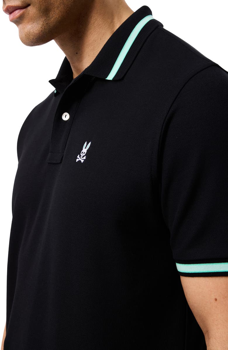Psycho Bunny Irving Tipped Piqué Polo, Alternate, color, 