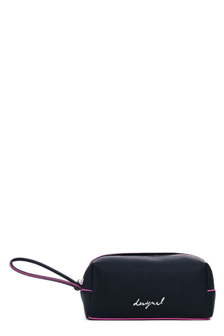 Others Faux Leather Wristlet, Main, color, BLACK
