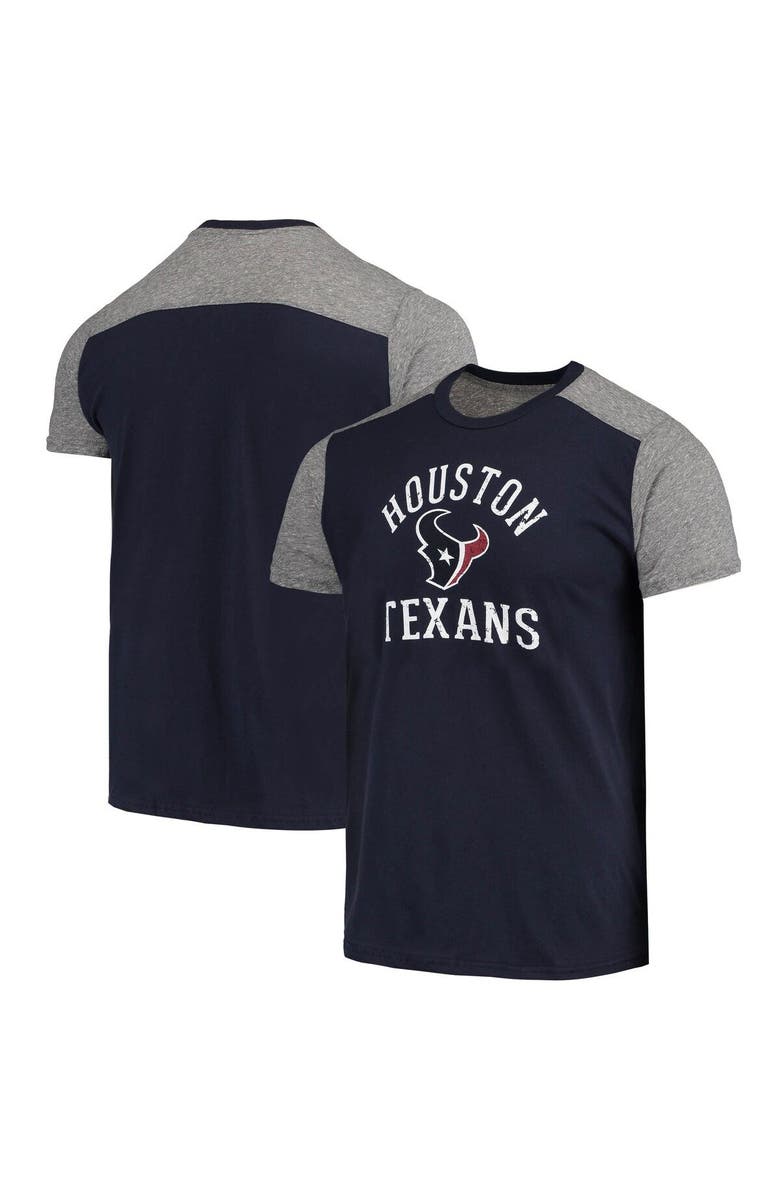 Majestic Threads Men's Majestic Threads Navy/Gray Houston Texans Field Goal Slub T-Shirt, Main, color, 