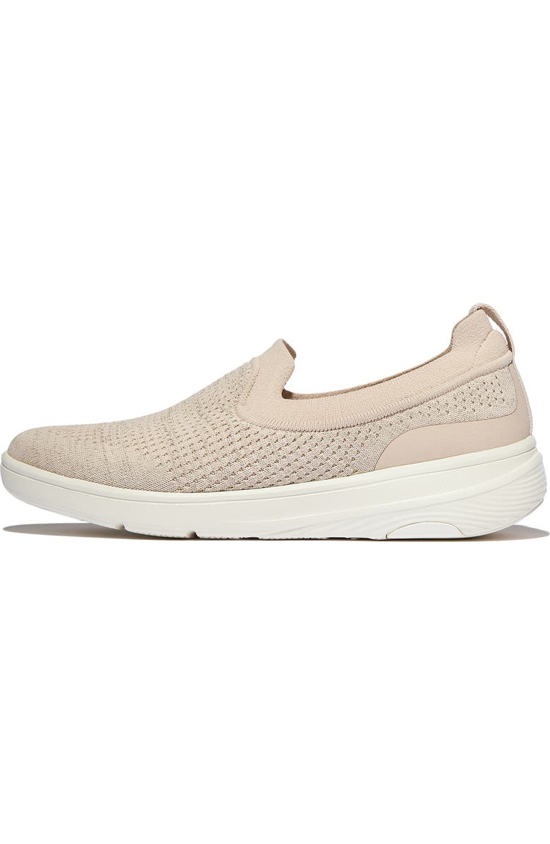 FitFlop Super-Q Knit Slip-Ons, Alternate, color, Stone Beige/Platino