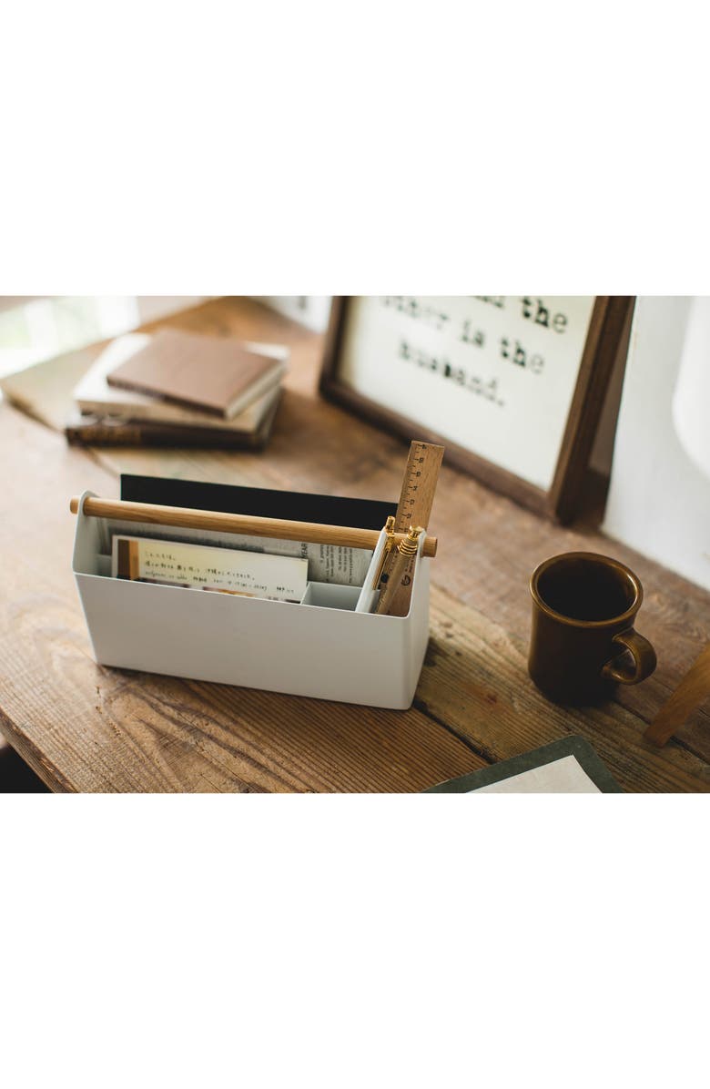 Yamazaki Tosca Desk Organizer, Alternate, color, White