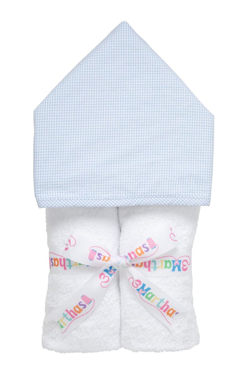 3 Marthas Small Check Everykid Towel, Main, color, Blue