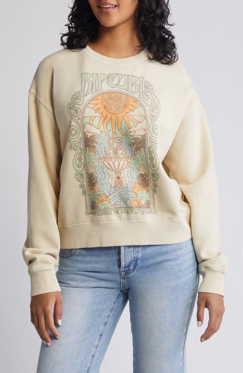 Beige graphic sweatshirt sale