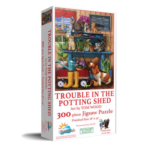 Trouble in the Potting Shed 300 piece Jigsaw Puzzle for Adults