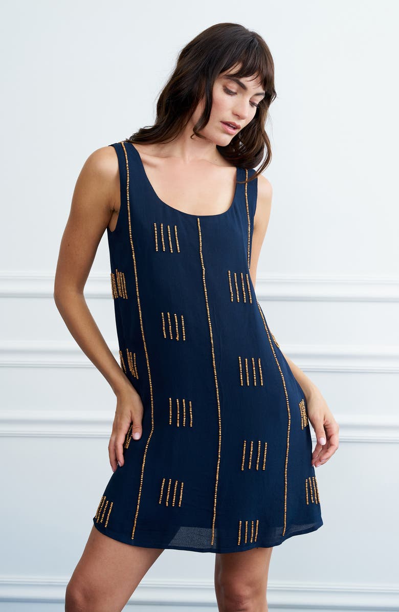 CIEBON Misellia Beaded Sleeveless Dress, Alternate, color,