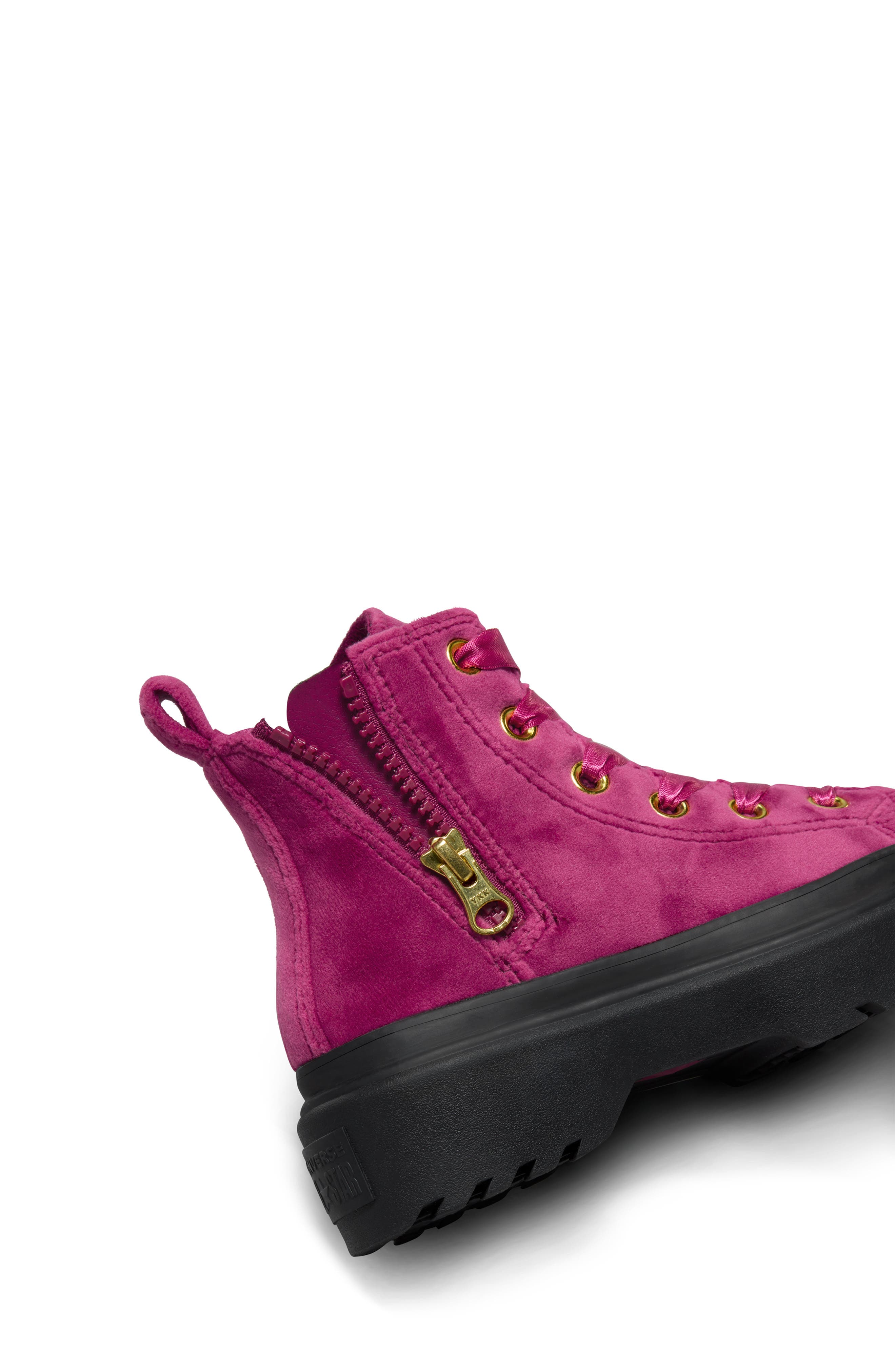 Converse Chuck Taylor<sup>®</sup> All Star<sup>®</sup> Velvet Lug Hi Sneaker, Alternate, color, 