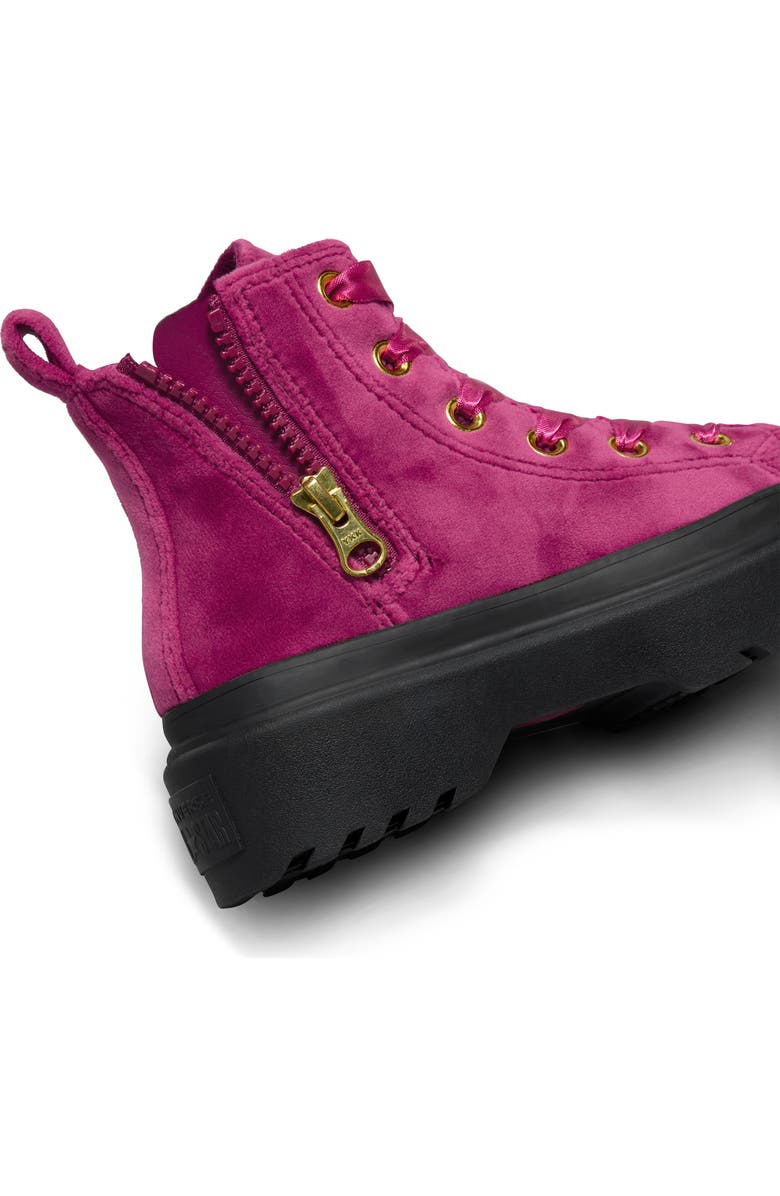 Converse Chuck Taylor<sup>®</sup> All Star<sup>®</sup> Velvet Lug Hi Sneaker, Alternate, color,
