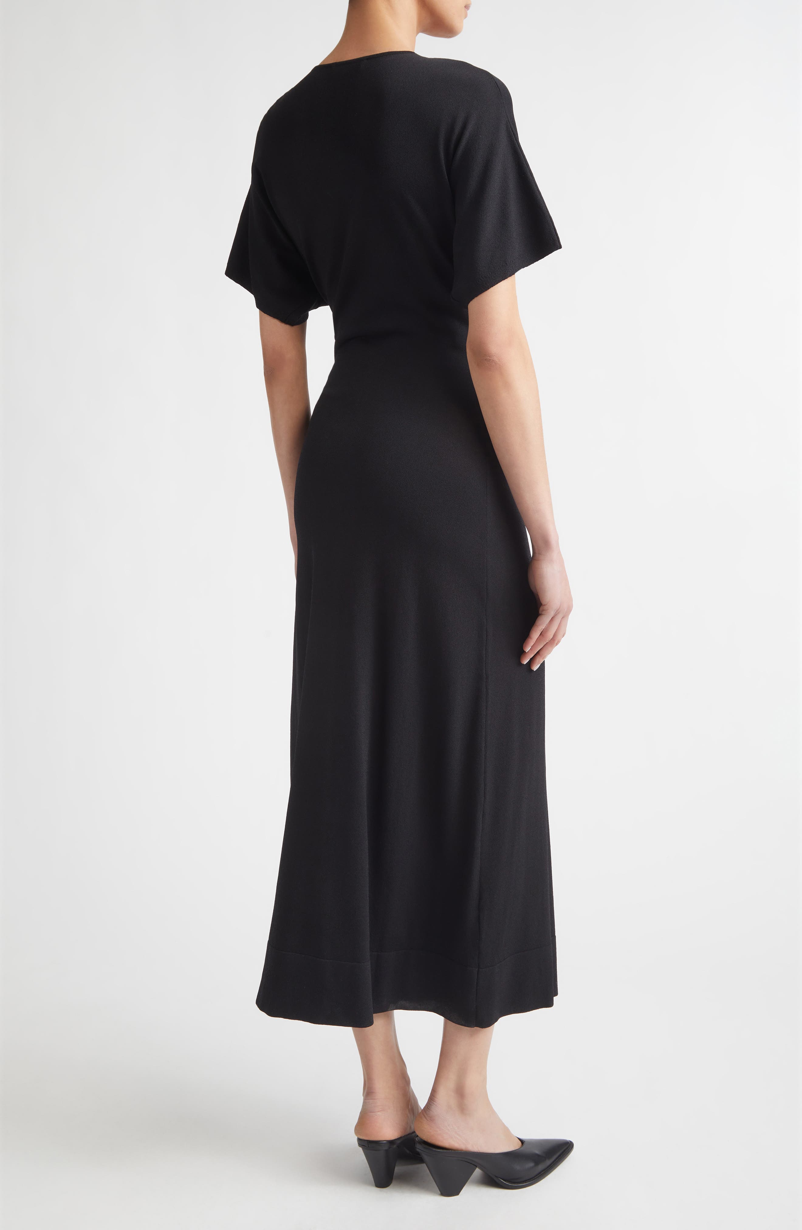 Rene Plunge Neck Sweater Dress - image 2