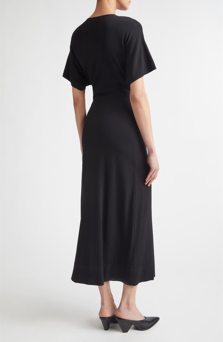 Altuzarra Rene Plunge Neck Sweater Dress, Alternate, color, 000001 Black