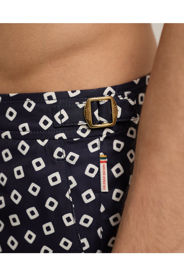 Bulldog Mid-Length Swim Shorts, Alternate, color, NIGHT IRIS/LATTE