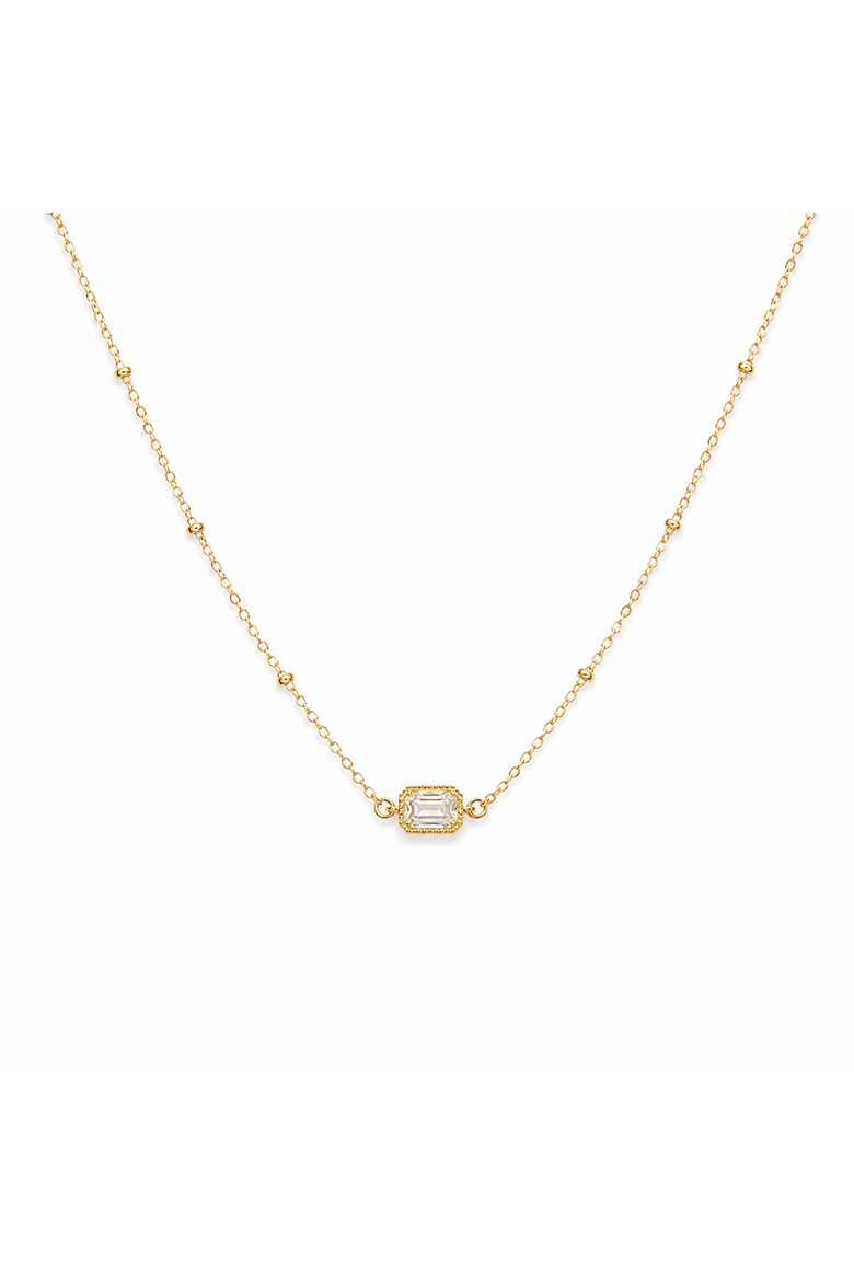 Delicate Solitaire Necklace, Main, color, Gold