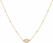 Ivy & Pearl Co. Delicate Solitaire Necklace