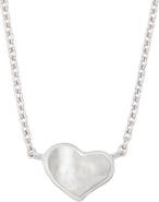 Jan Leslie Single Heart 18" Necklace Set In Sterling Silver