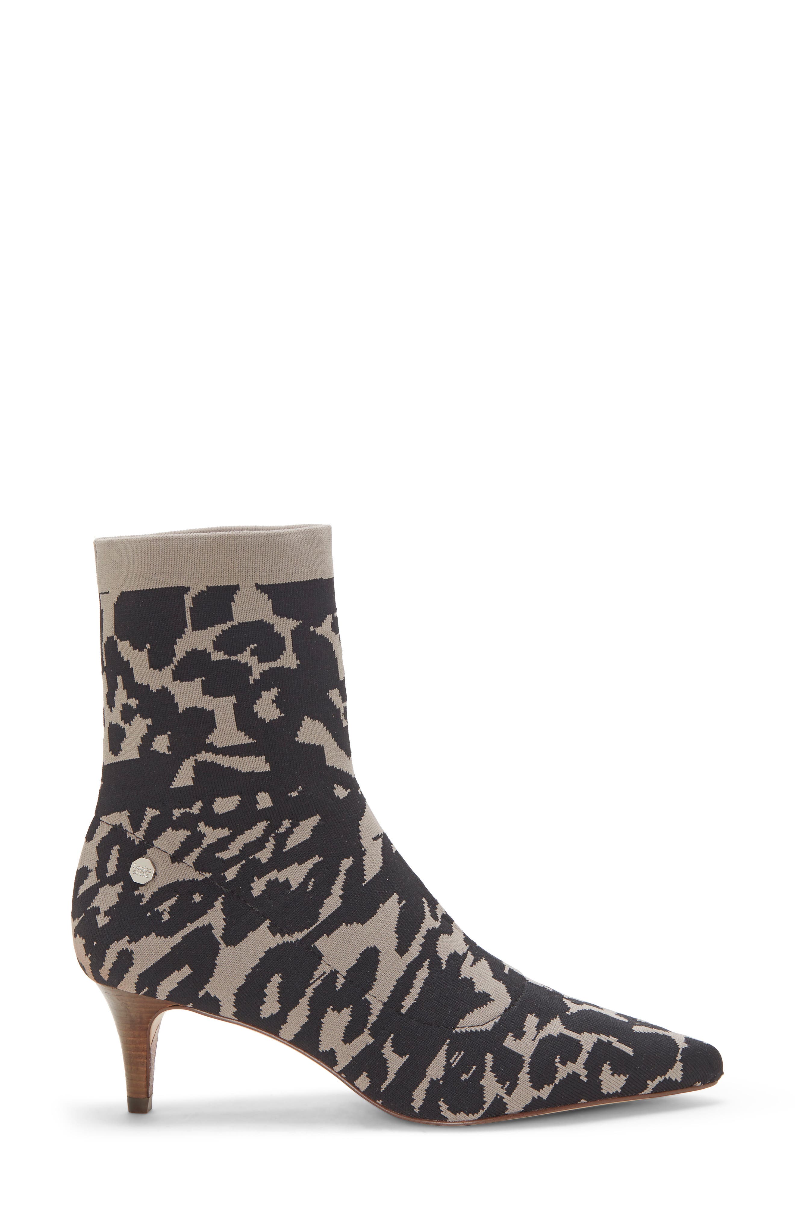 Vachel Sock Bootie, Alternate, color, GREY ANIMAL PRINT FABRIC